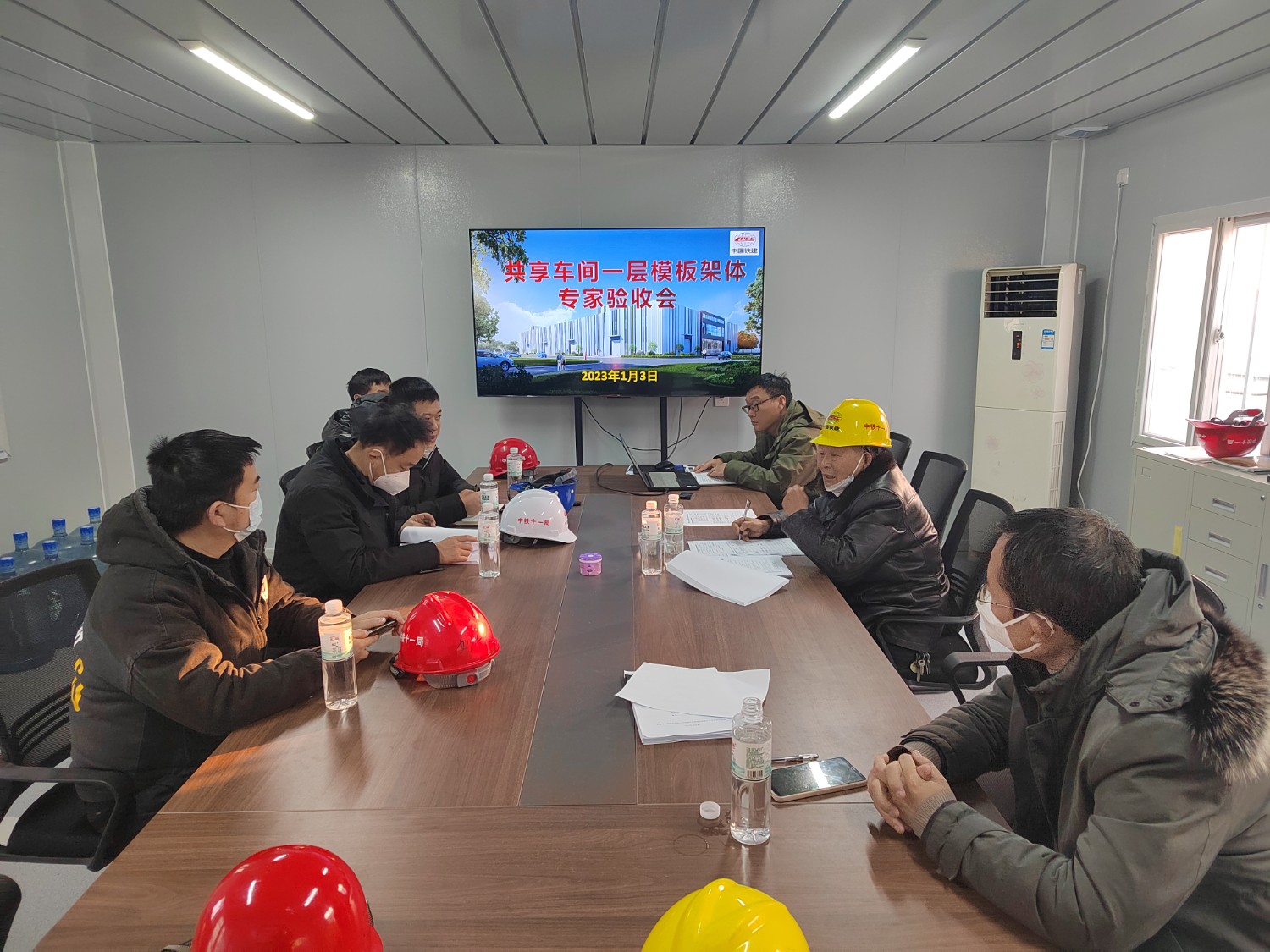20220104，精密制造产业园共享加工车间模板架体专项施工顺利通过专家验收，图为评审会现场（拍摄者刘从政） (4)